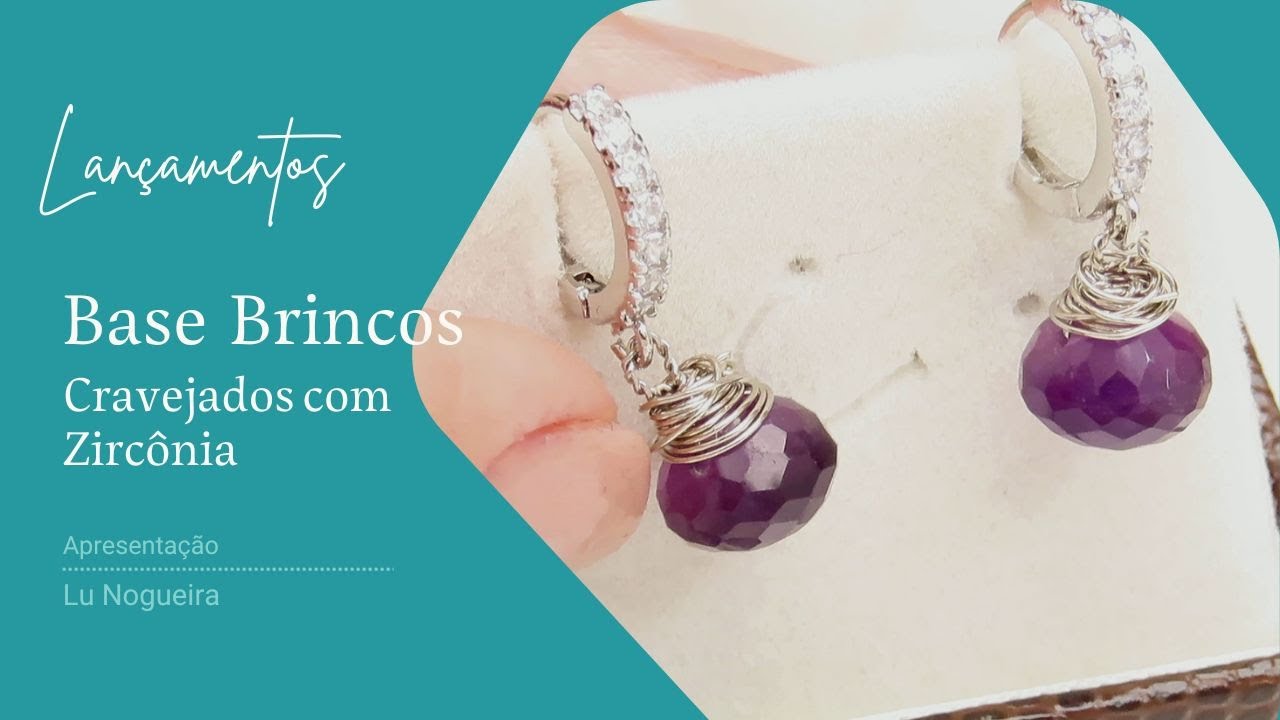 Novas Bases para Brinco Semijoia Cravejadas - Pedra Mística