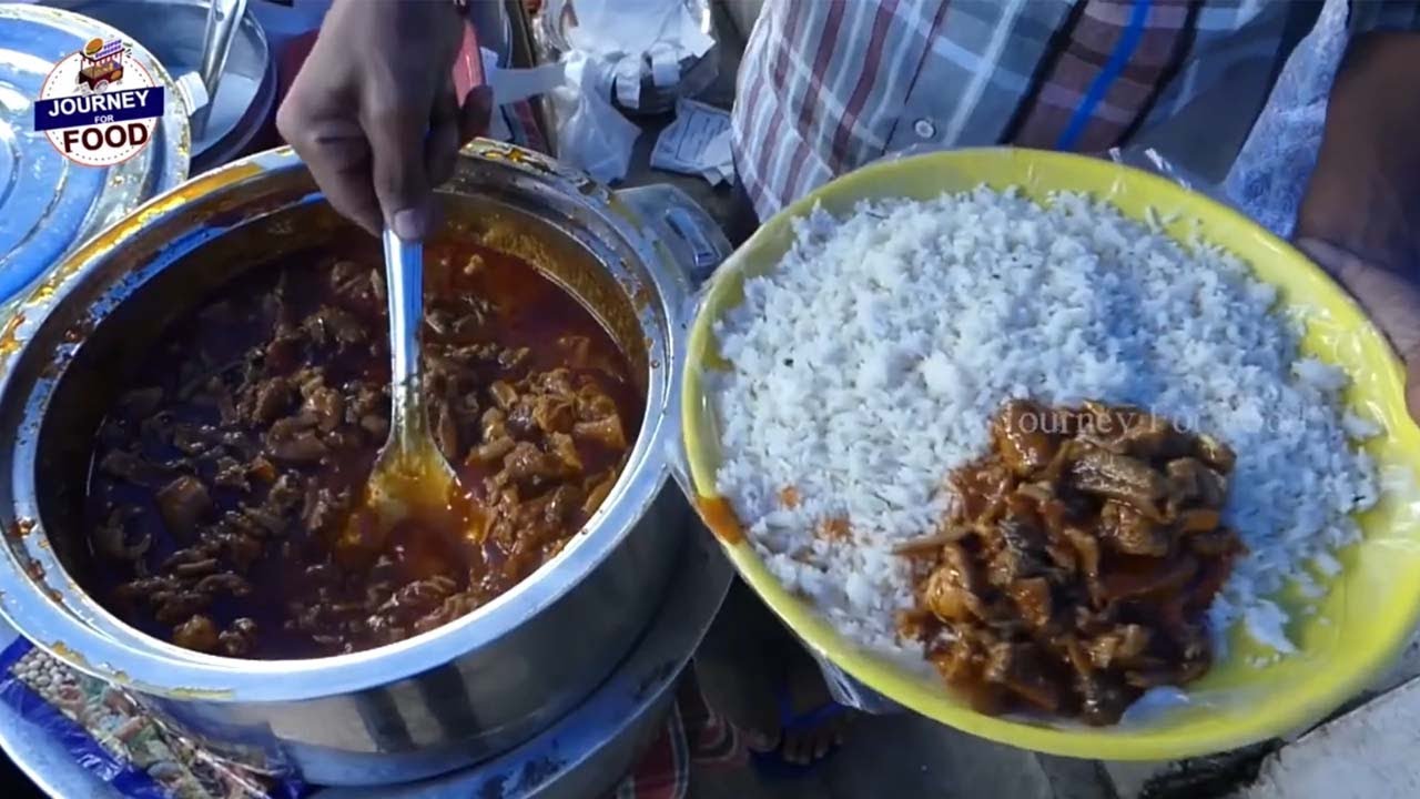 Cheapest RoadSide Unlimited Meals | Indian Street Food | #Journey for food #Vegmeals #NonVegMeals