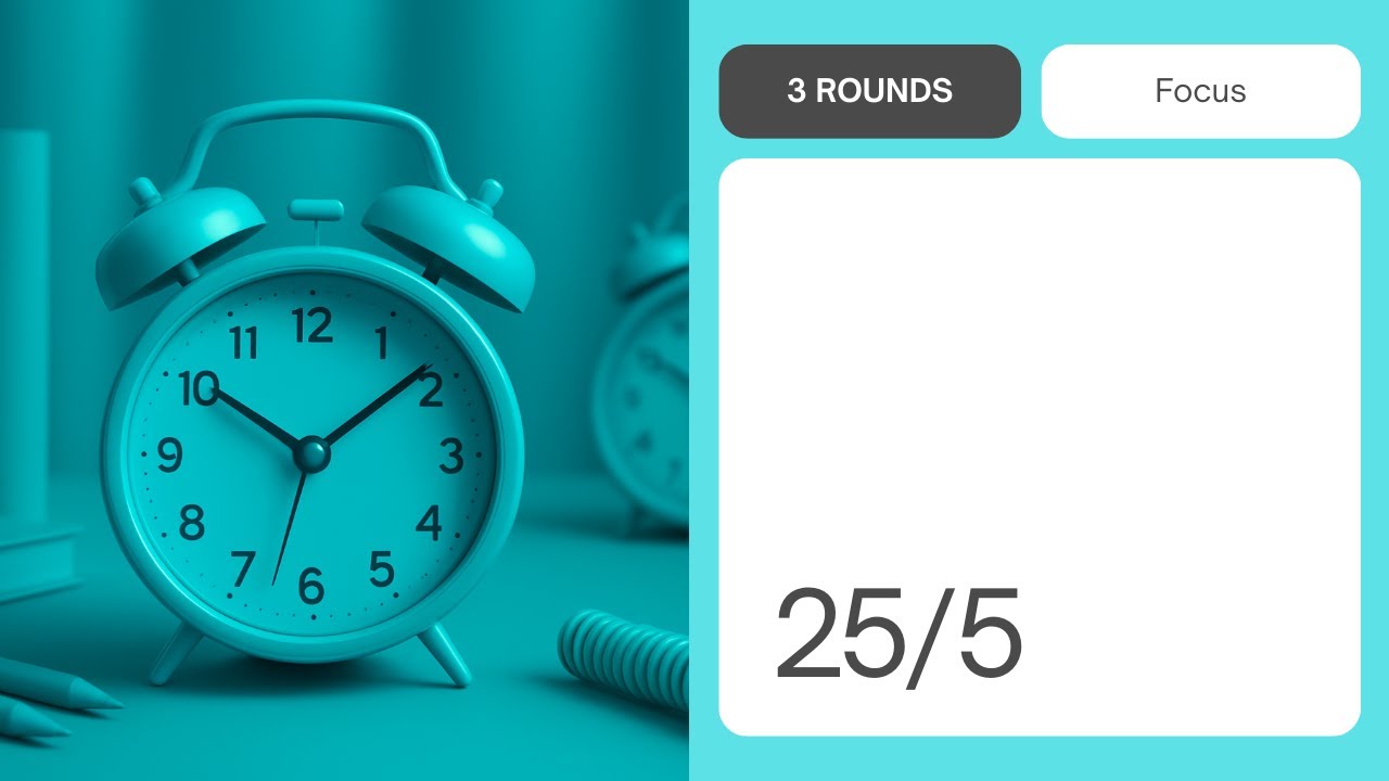 Pomodoro 25/5 | Study & Focus Timer