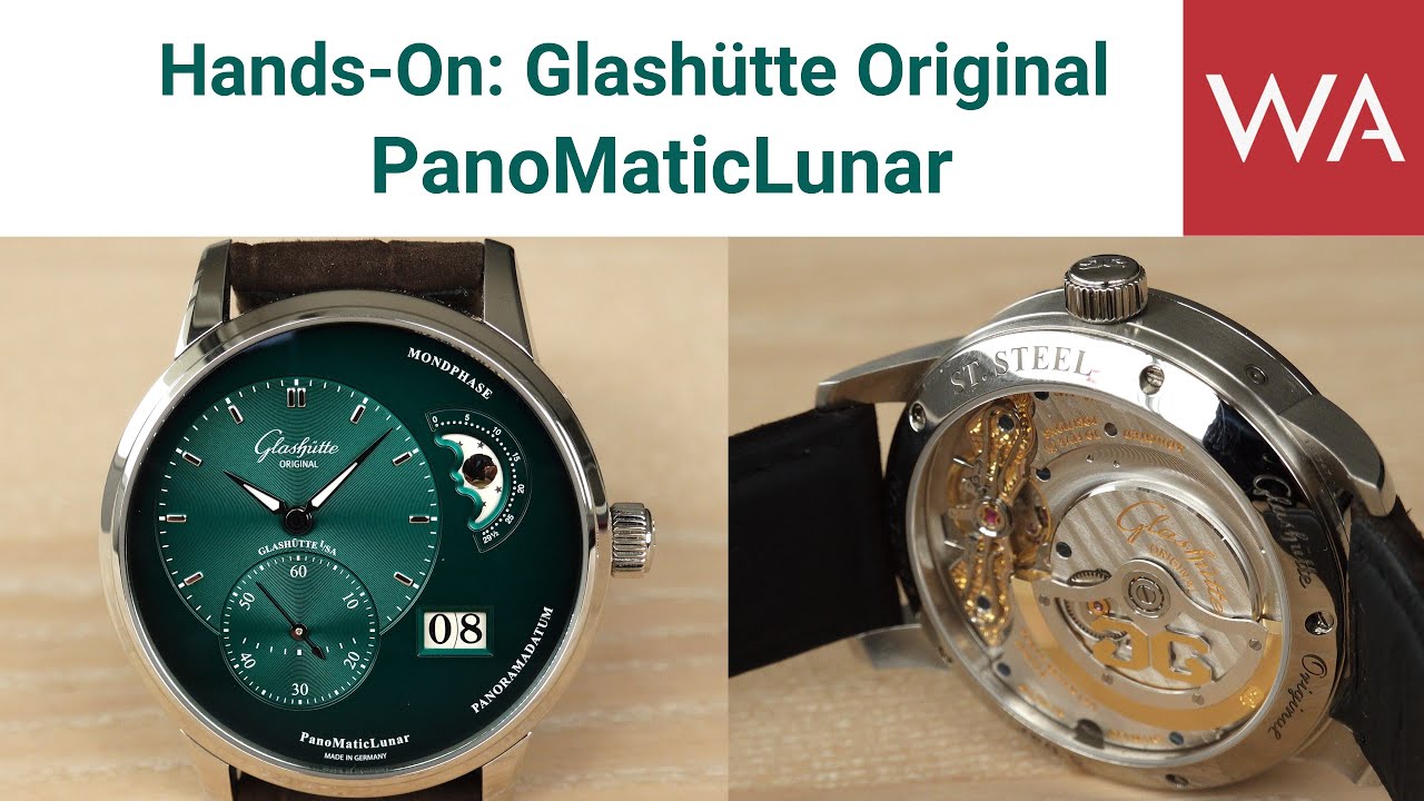 Hands-On: Glashütte Original PanoMaticLunar. NEW! Green and black dial with dégradé effect.