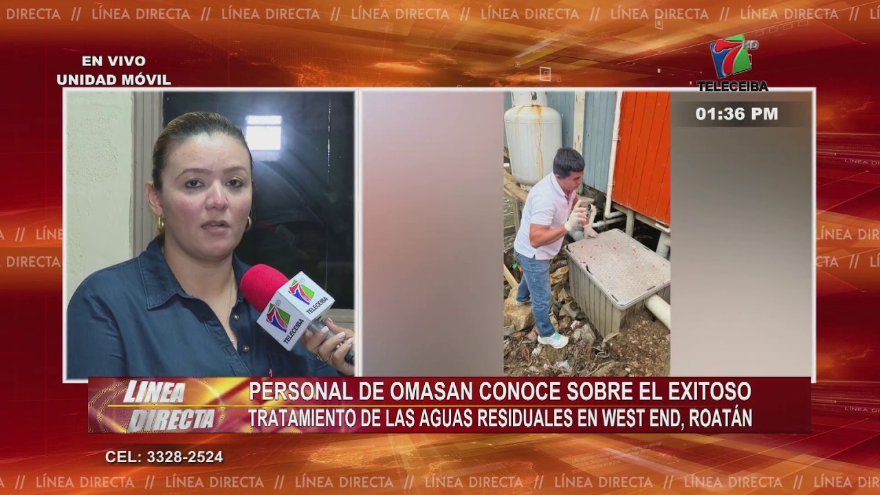 Personal de OMASAN de La Ceiba conoce sobre el exitoso tratamiento de las aguas residuales en Roatán