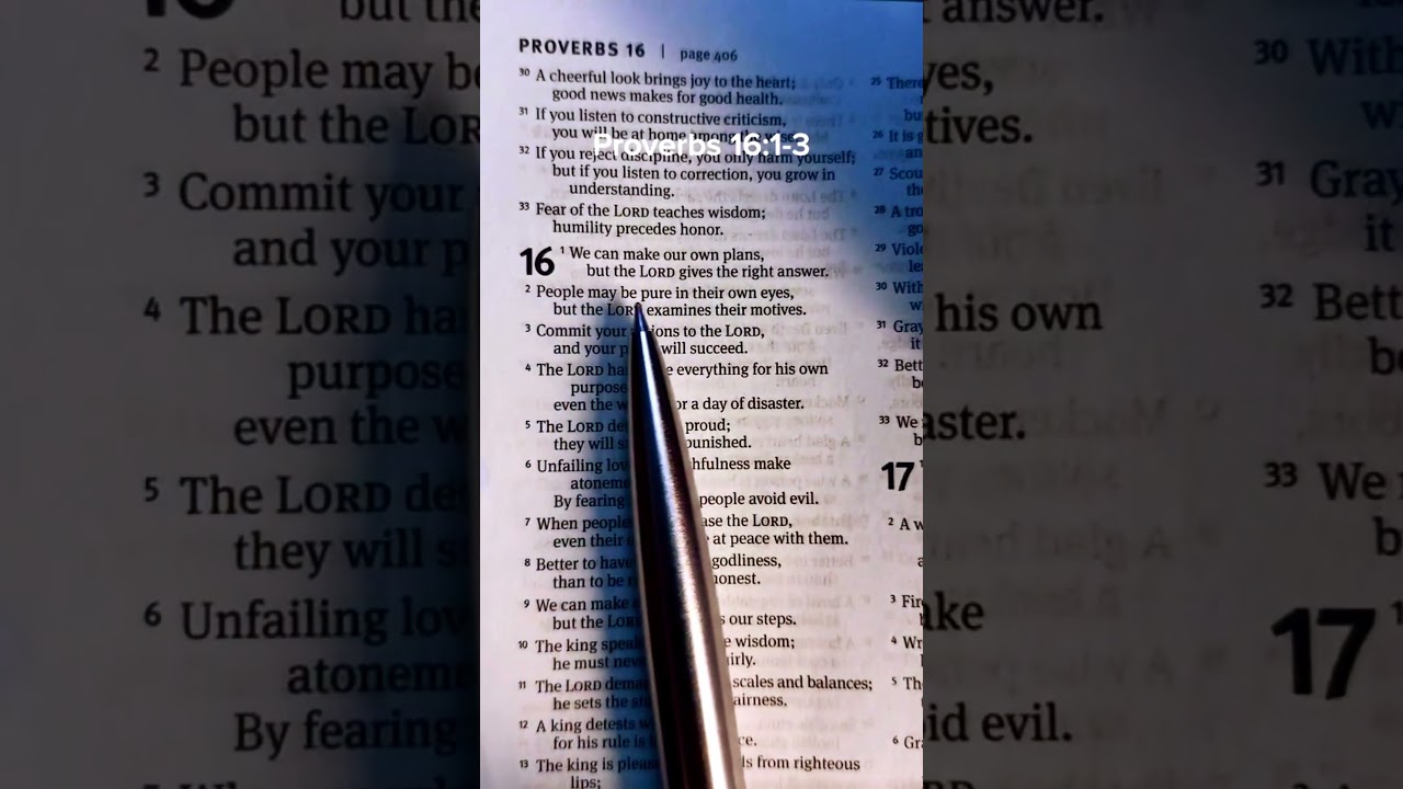Unlocking Life's Blueprint: Proverbs 16:1-3 Reveals the Secret to Success! #jesus #god #bible
