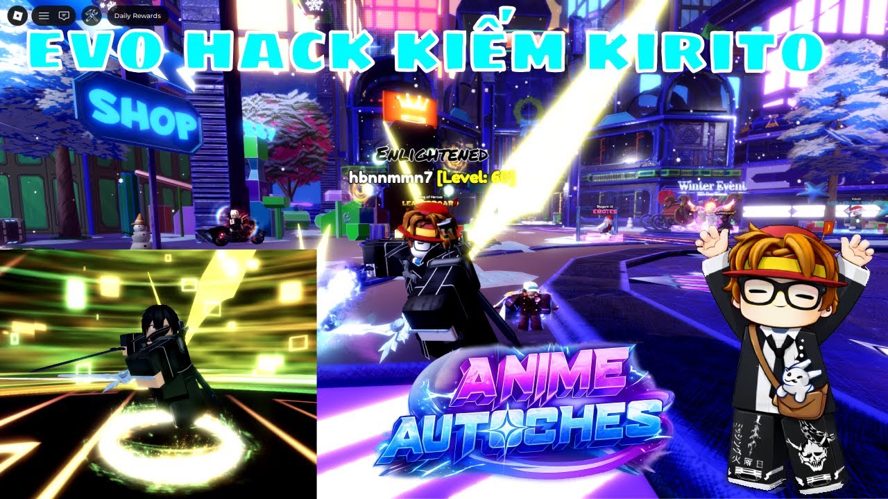 Anime auto chess | Thành công evo anh kiếm sĩ Kirito lên hạng mythic và sức mạnh của anh hack kiếm