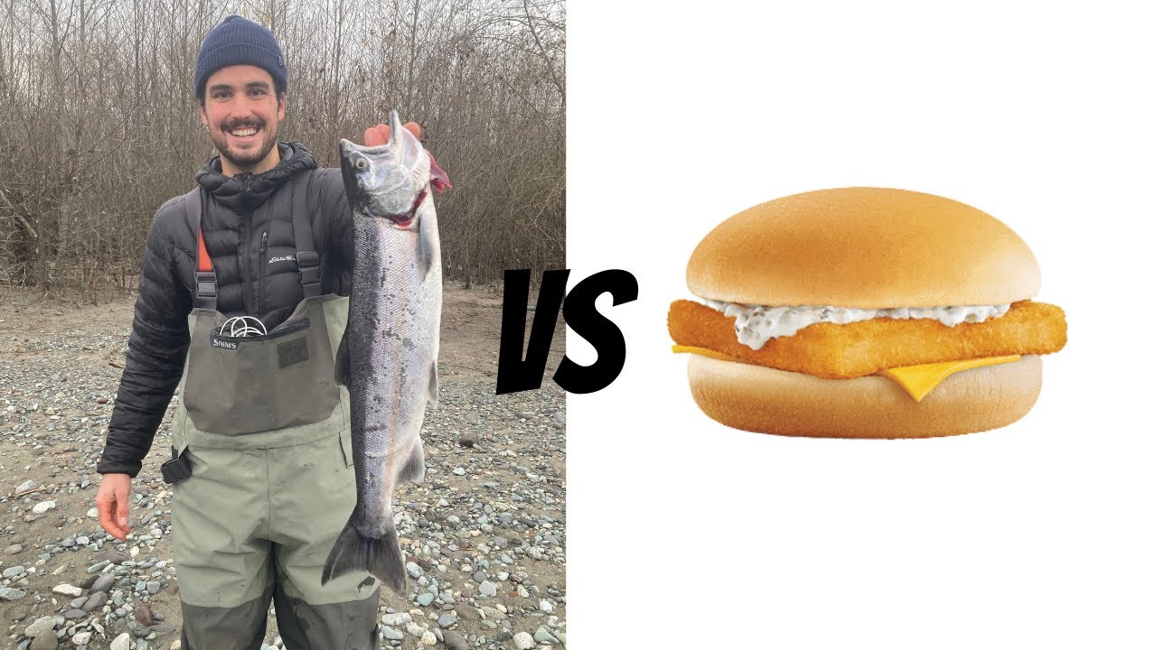 McDonalds FILET-O-FISH  Coho Salmon Catch and Cook