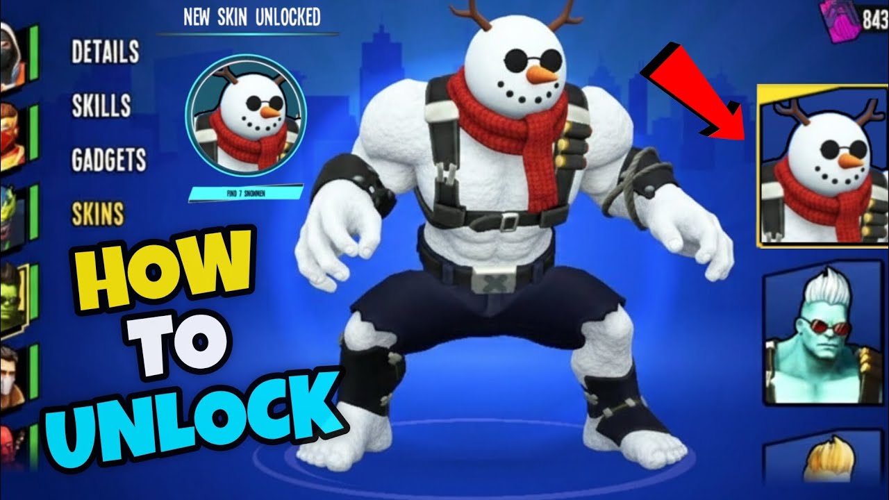 How To Unlock Hulk Snow Man Skin In Spider Fighter 3 🔥||