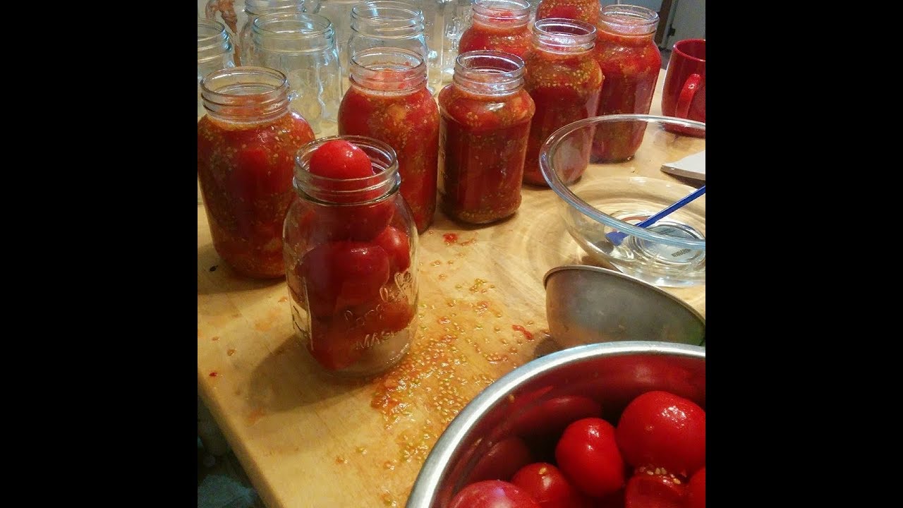 raw canning whole tomatoes WITHOUT extra water