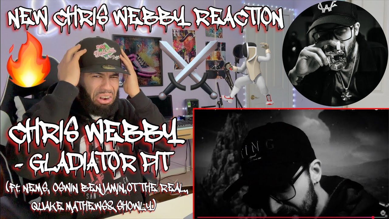 Chris Webby - Gladiator Pit (Ft. NEMS, Oswin Benjamin, OT The Real, Quake & Showly (REACTION!!!)