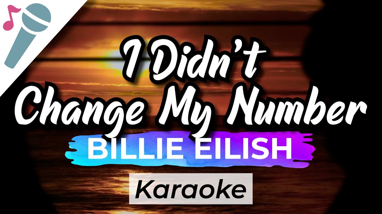 Billie Eilish - I Didn't Change My Number - Karaoke Instrumental (Acoustic)