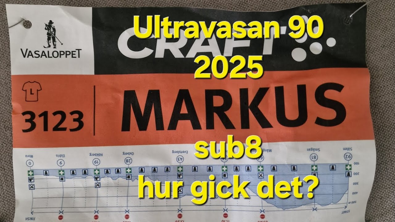 Ultravasan 90. 2025. Klarade jag sub8?