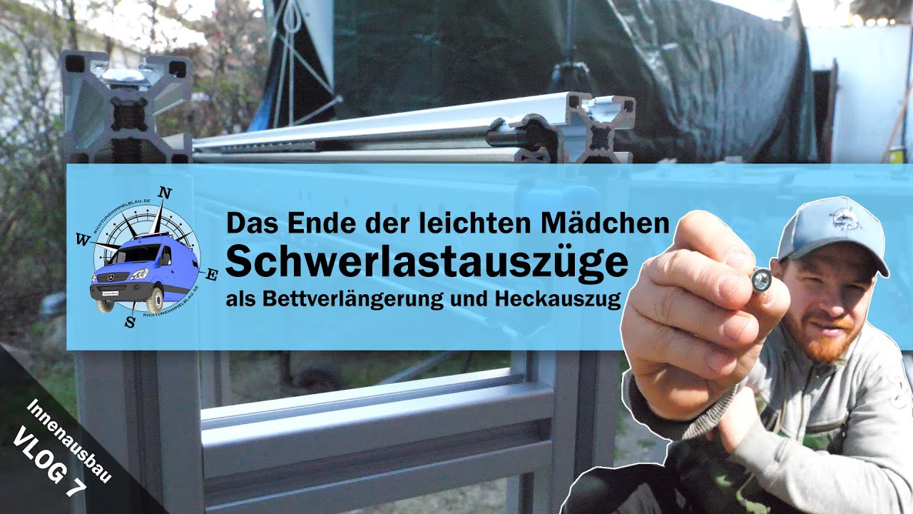 Vlog7 - Möbelbau mit Metallprofilen im CamperVan🛏️Bettgestell aus Aluprofilen und Schwerlastauszügen