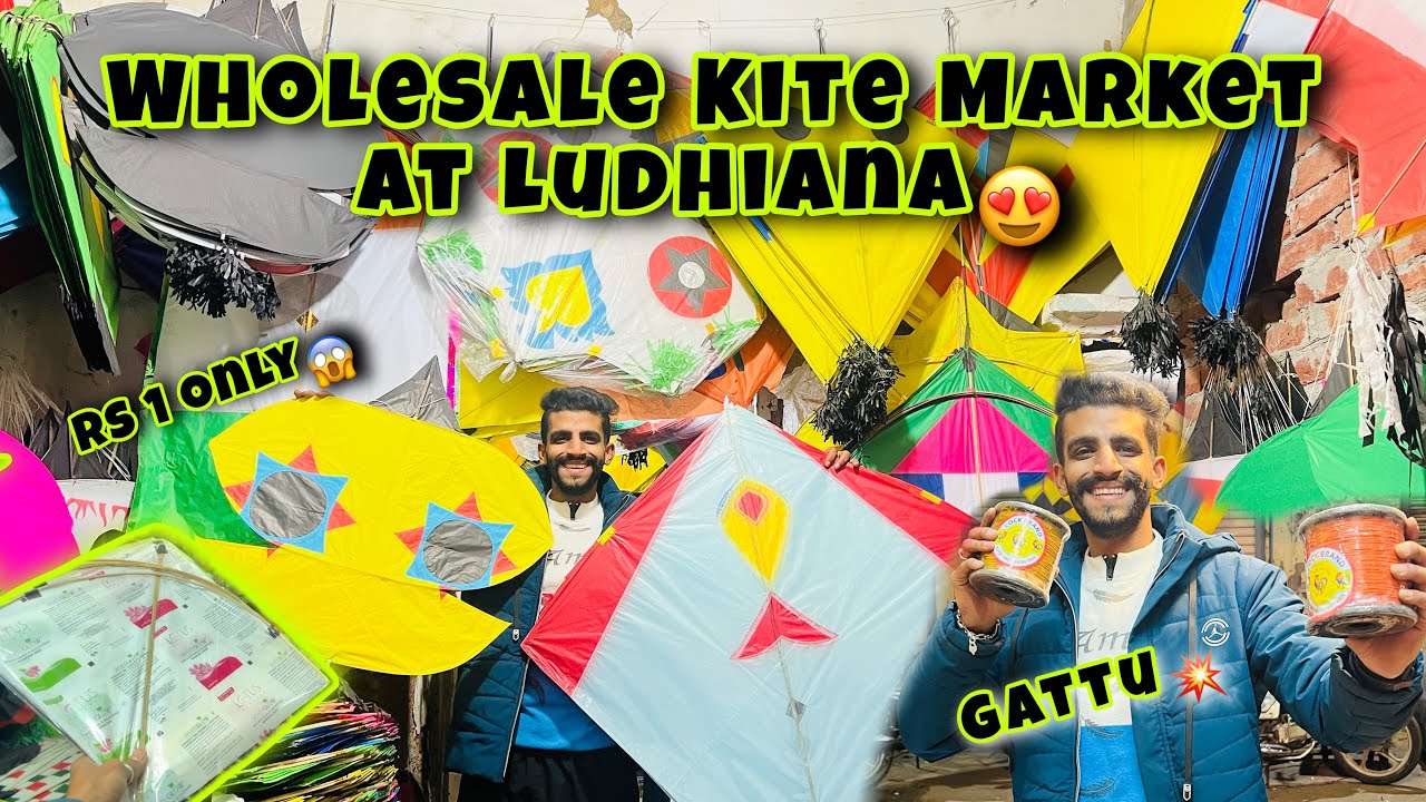 Cheapest Shop In Ludhiana🪁 Kite Start From Rs1😍WholeSale Kite Market In Ludhiana💥 
