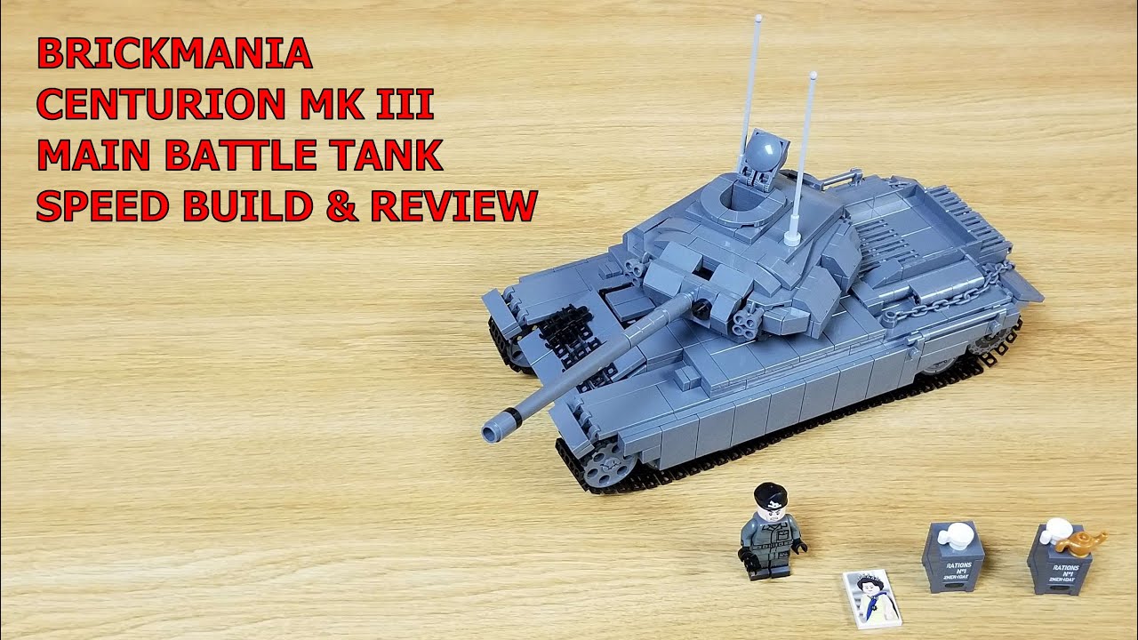 BRICKMANIA CUSTOM LEGO, CENTURION MK III - MAIN BATTLE TANK, SPEED BUILD & REVIEW