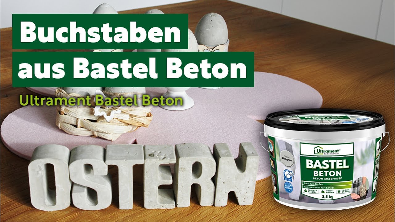 DIY | Buchstaben aus Beton | Ultrament Bastel Beton
