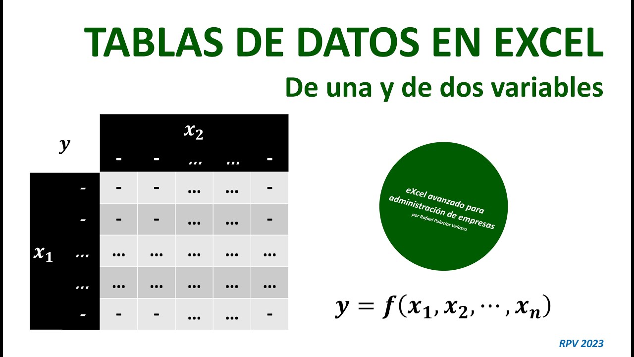 Tablas de datos en Excel