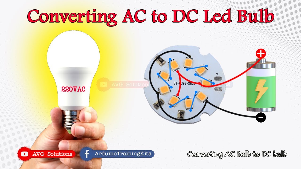 Converting AC LED Bulb to DC