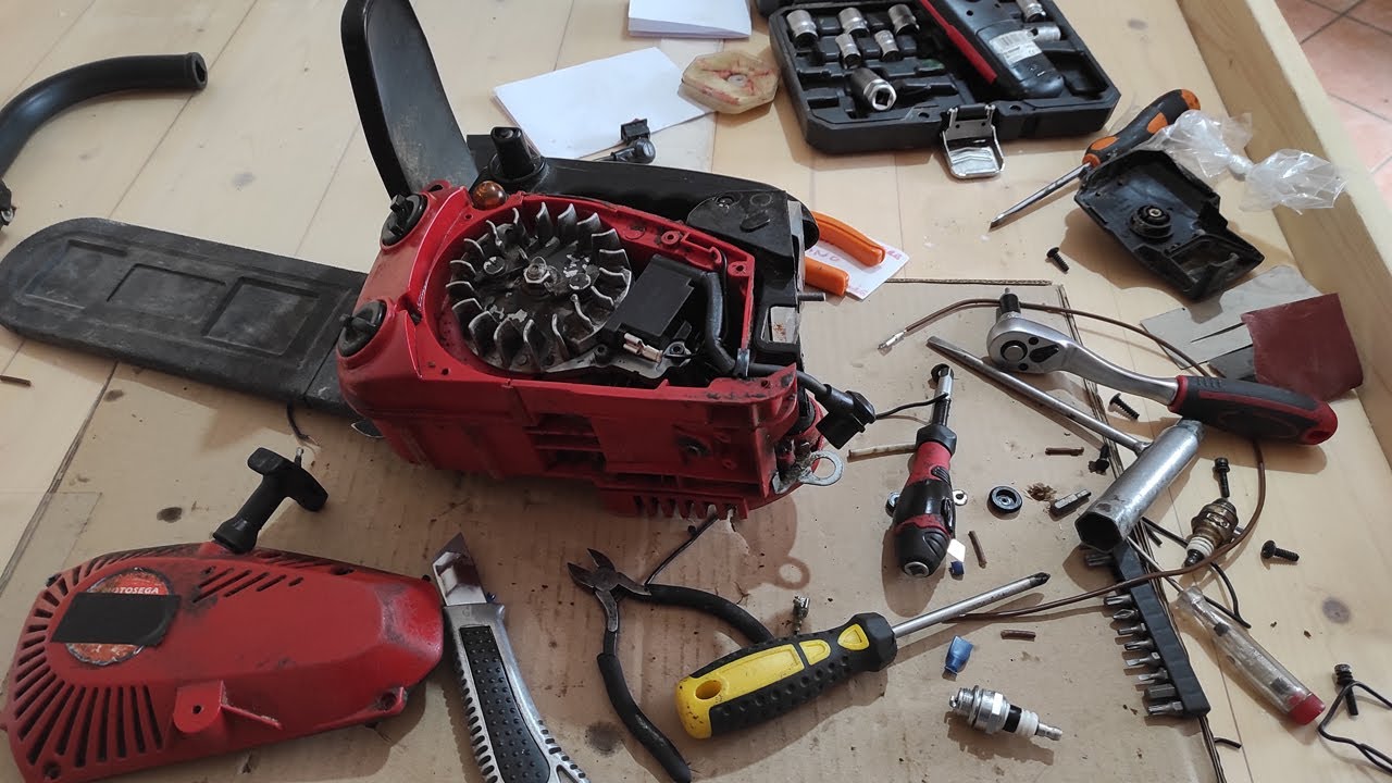 Riparazione motosega fai da te sostituzione bobina accensione