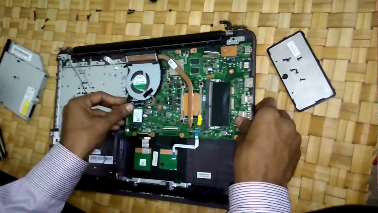 Asus r558u full disassembling and keyboard changing.