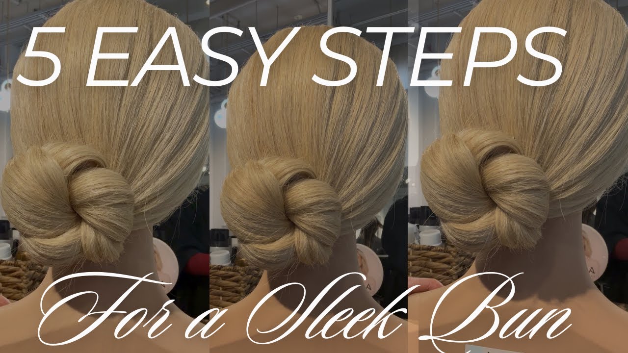 Super Easy Bun. #hairvideo #hairtutorial #diyhairstyle #hairstyle #hairstyletutorial 