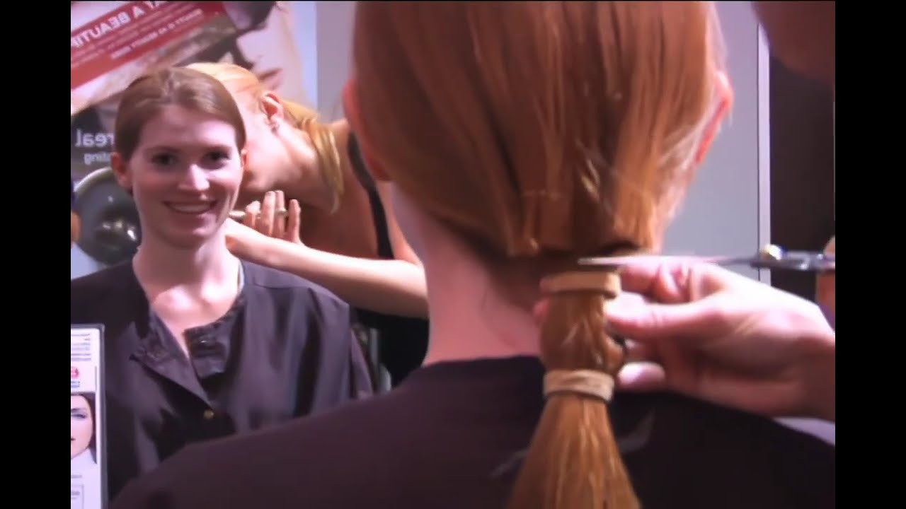 Shelly's hair cut - long to bob makeover (HD remaster)