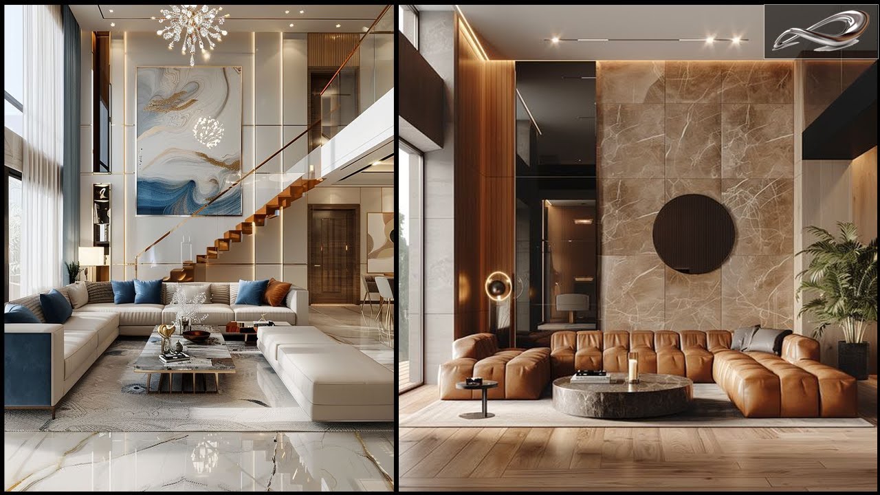 Double Height Living room Features Wall | Duplex Hallway interior | Drawing room Idea 2024 | I.A.S.