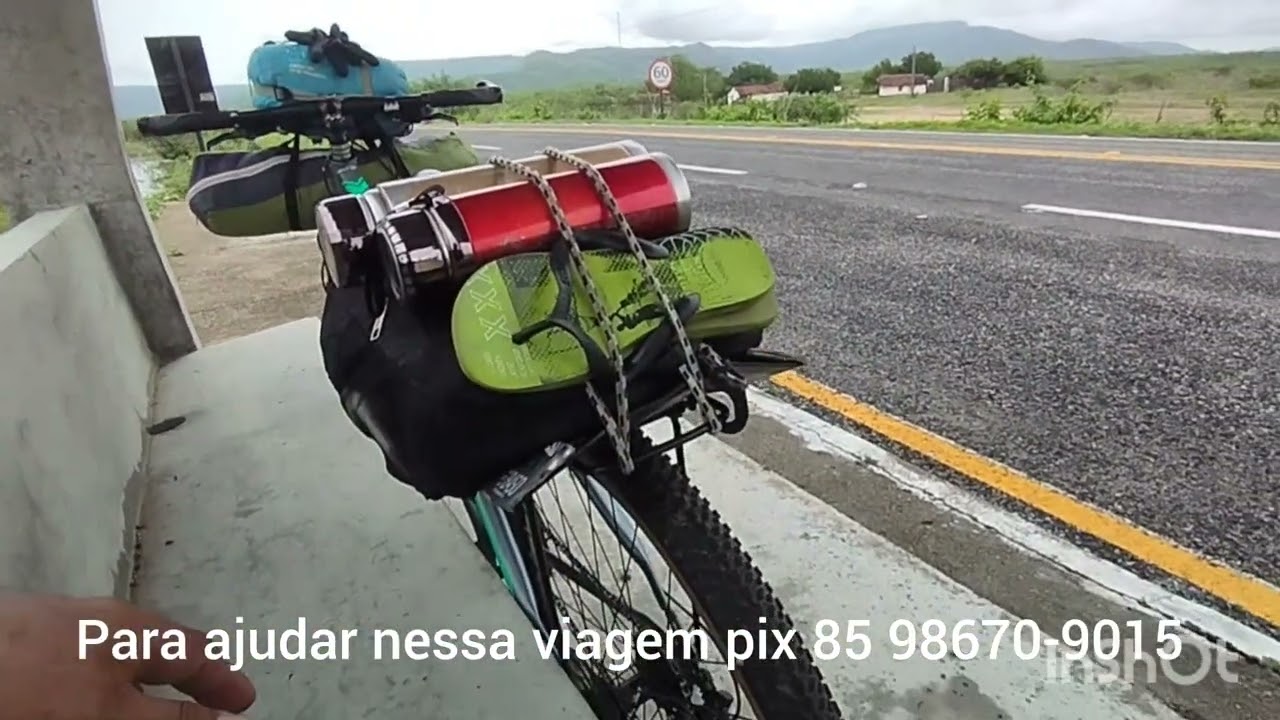 de novo a bicicleta travando a roda.de Fortaleza aos estados unidos de bicicleta.
