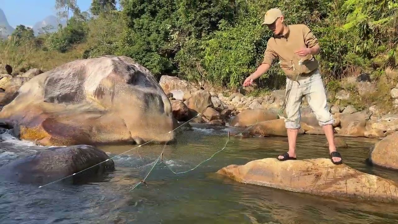 đi thăm lưới cá suối , cực kỳ nhiều cá ! #giảitrí #fishing #fish #funny #fyp 