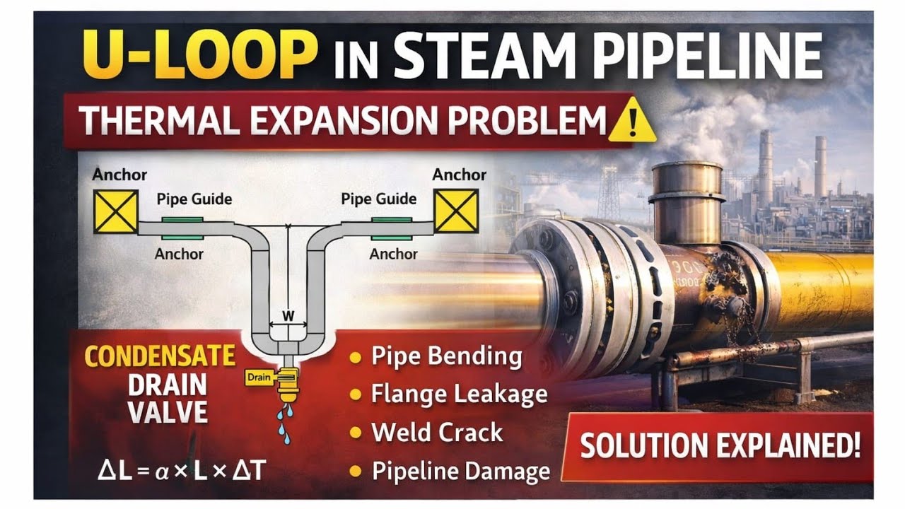 Why U Loop Is Used In Steam Pipeline? | Thermal Expansion Problem & Solution Explained