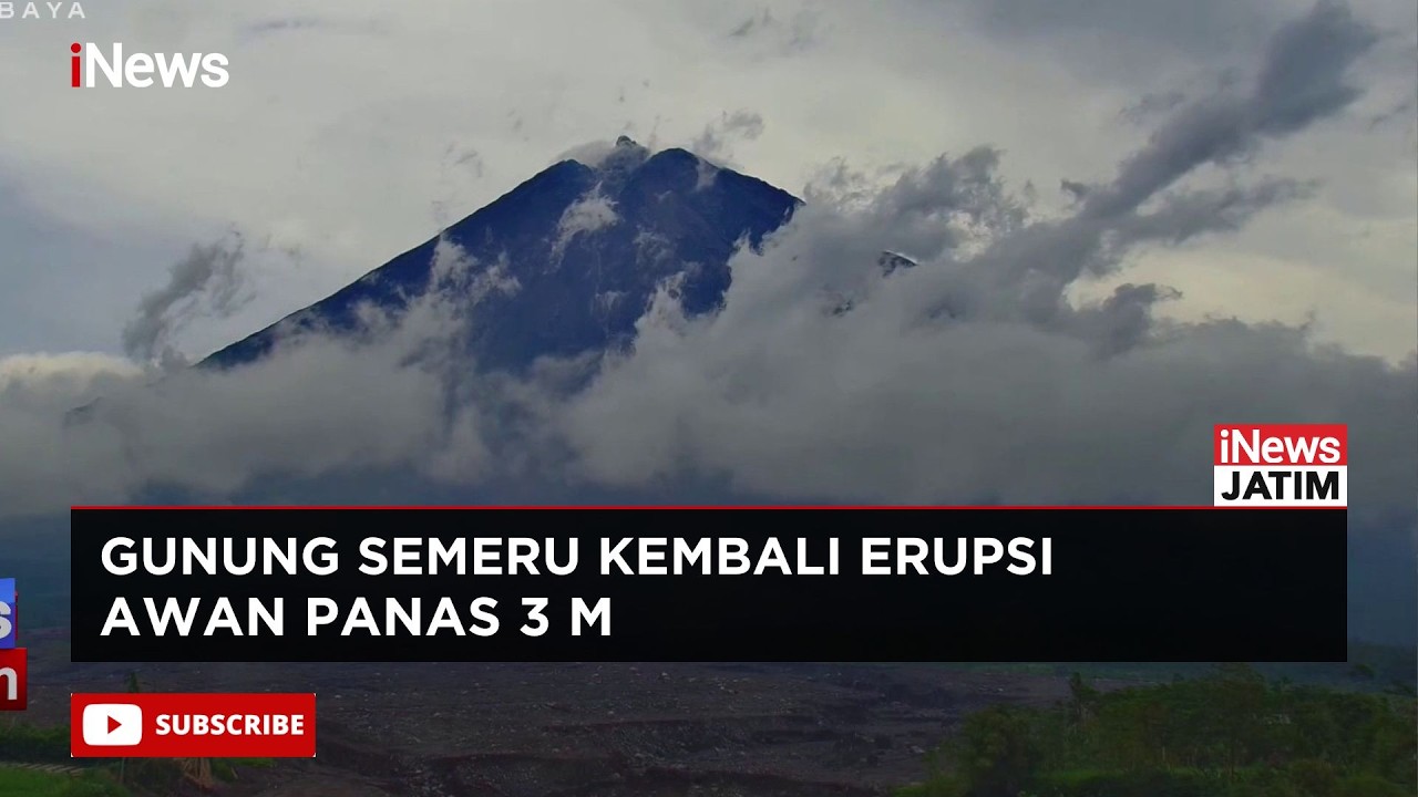 Gunung Semeru Erupsi, Ketinggian Kolom Abu Capai 3 Meter