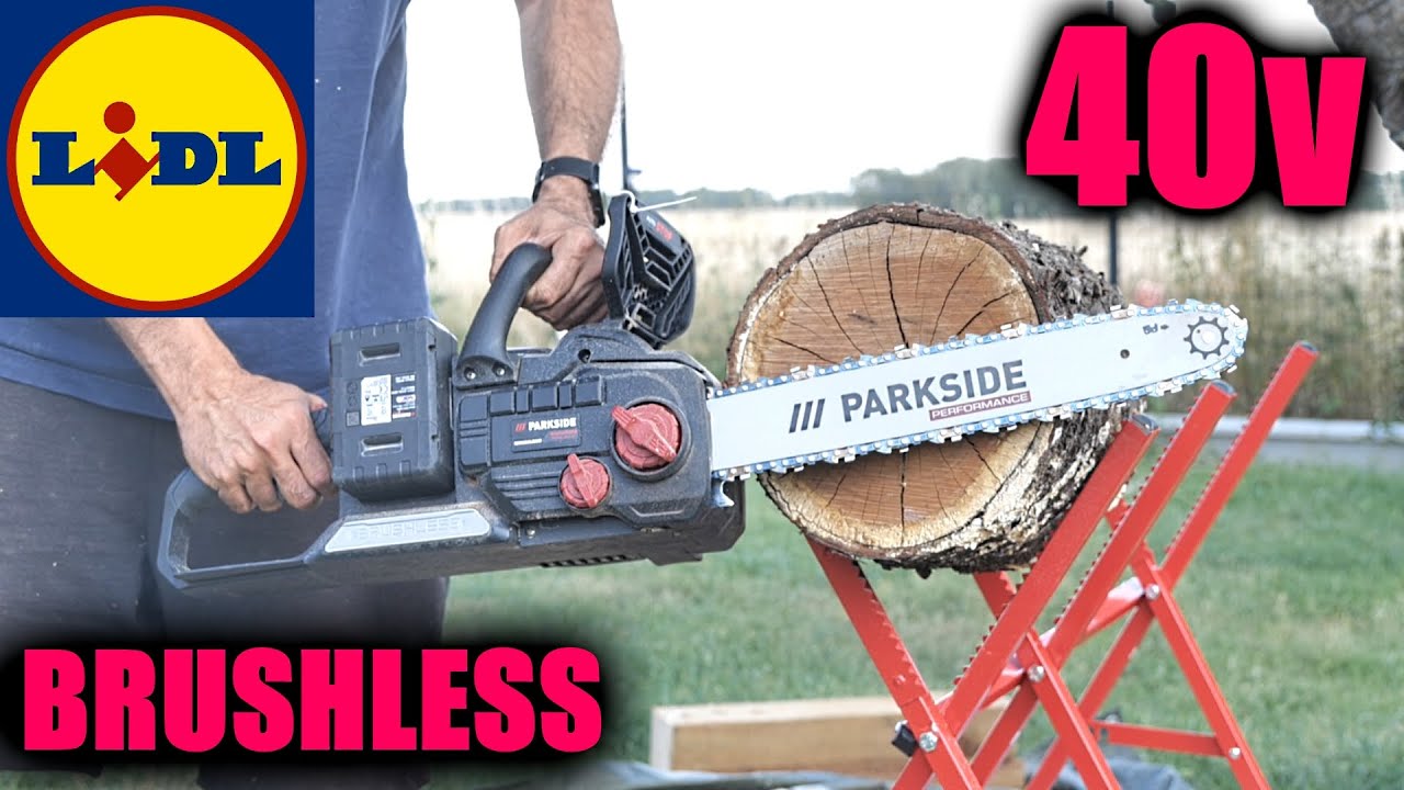 LIDL Аккумуляторная бензопила PARKISDE PERFORMANCE 40v brushless PPKSA 40-Li A1 X20VTEAM Chainsaw