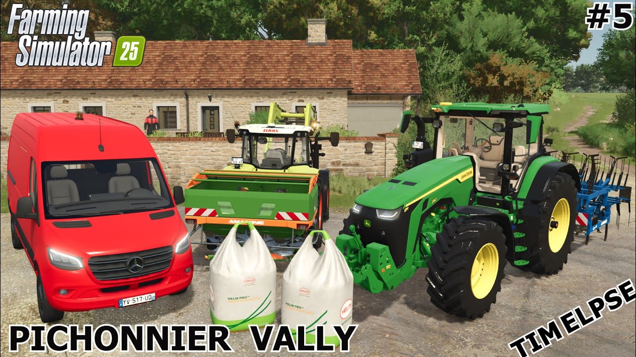 CULTURE DES CHAMPS AVEC JOHN DEERE 8R 280 & TGA 560 | LA VALLÉE DE PICHONNIÈRE | FS25 | ÉP 5 🚜