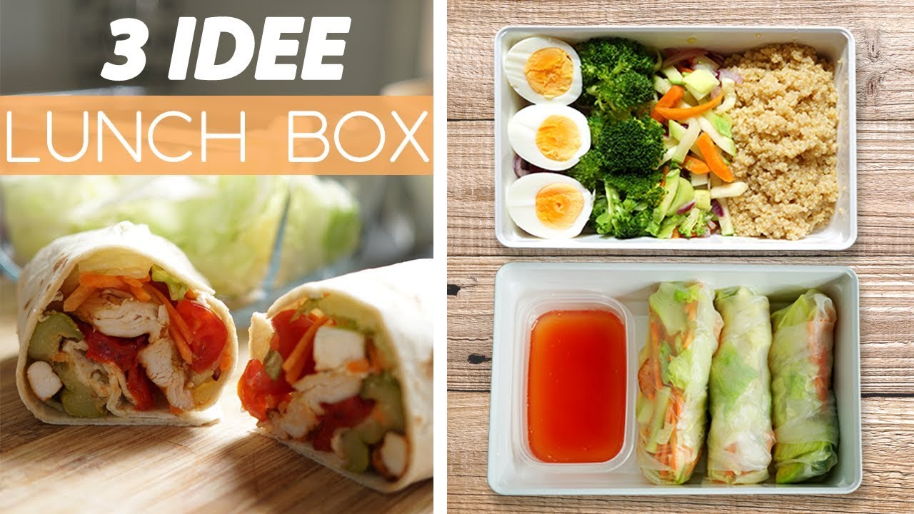 3 IDEE PER PRANZO FACILI E VELOCI - 3 RICETTE LUNCH BOX PER LAVORO E SCUOLA