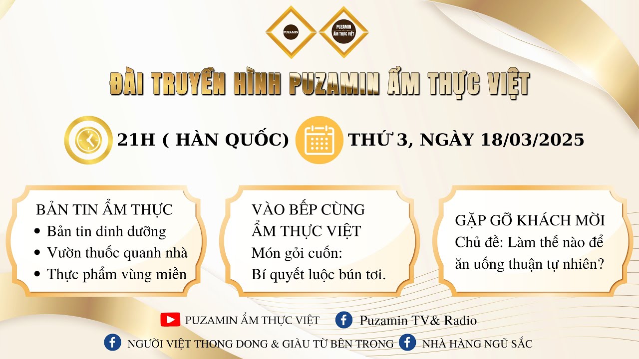 PUZAMIN ẨM THỰC VIỆT -- DINH DƯỠNG- ĂN THUẬN TỰ NHIÊN SỐNG KHỎE MỖI NGÀY.
