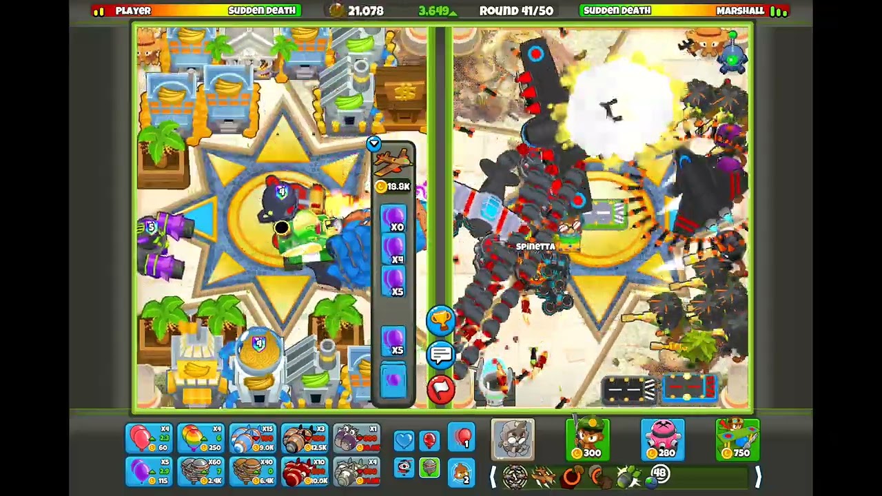 Etienne is also powerful in late game. Last minutes over round 40. ( bloons td battles 2 )