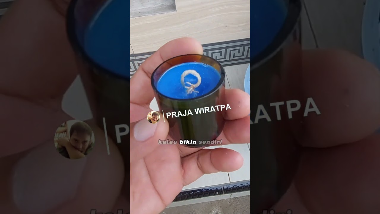 Membuat lilin aroma therapi dalam gelas dari botol kaca bekas obat 