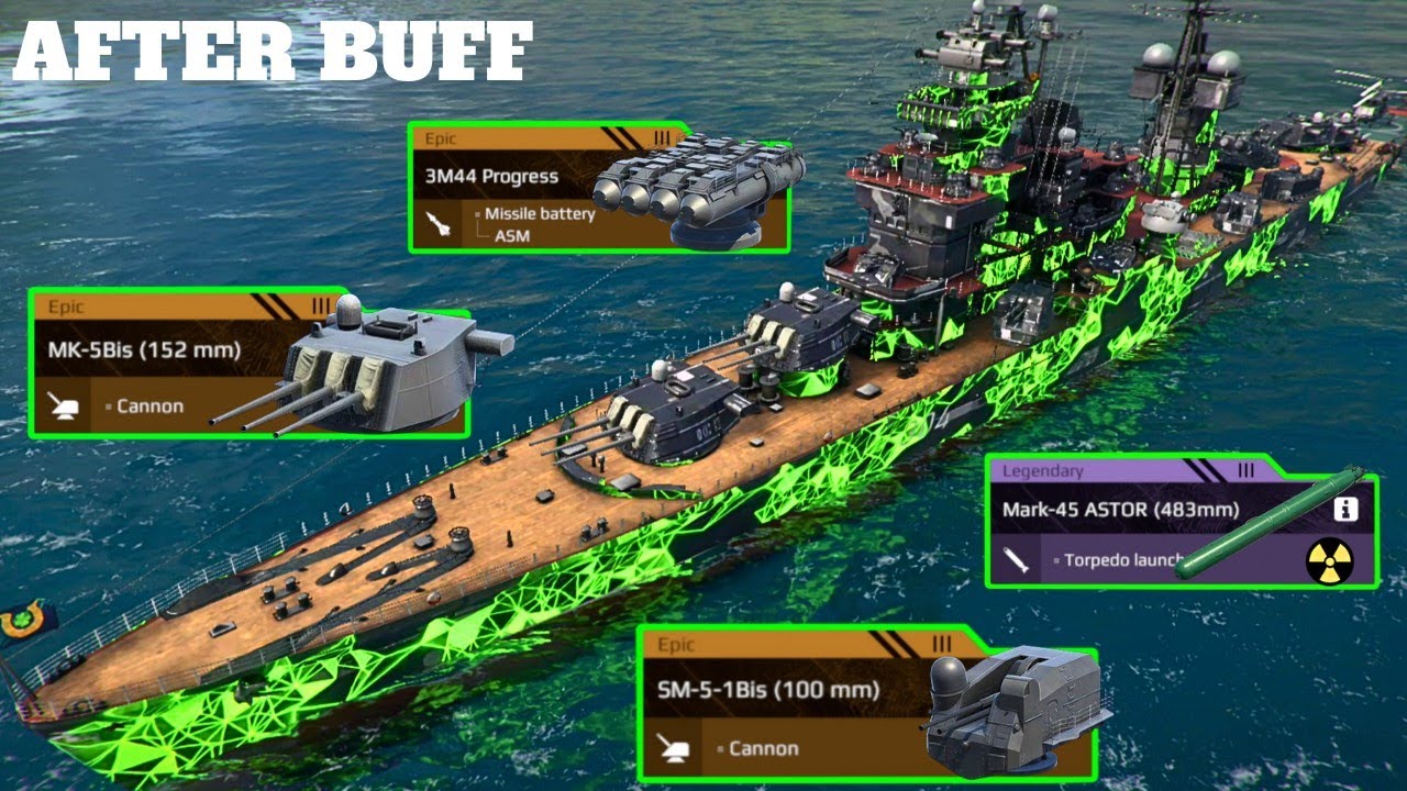 RF VLADIVOSTOK - AFTER BUFF 🔥- NEED MISSILE DURABILITY BUFF ☠️ - Modern warships 