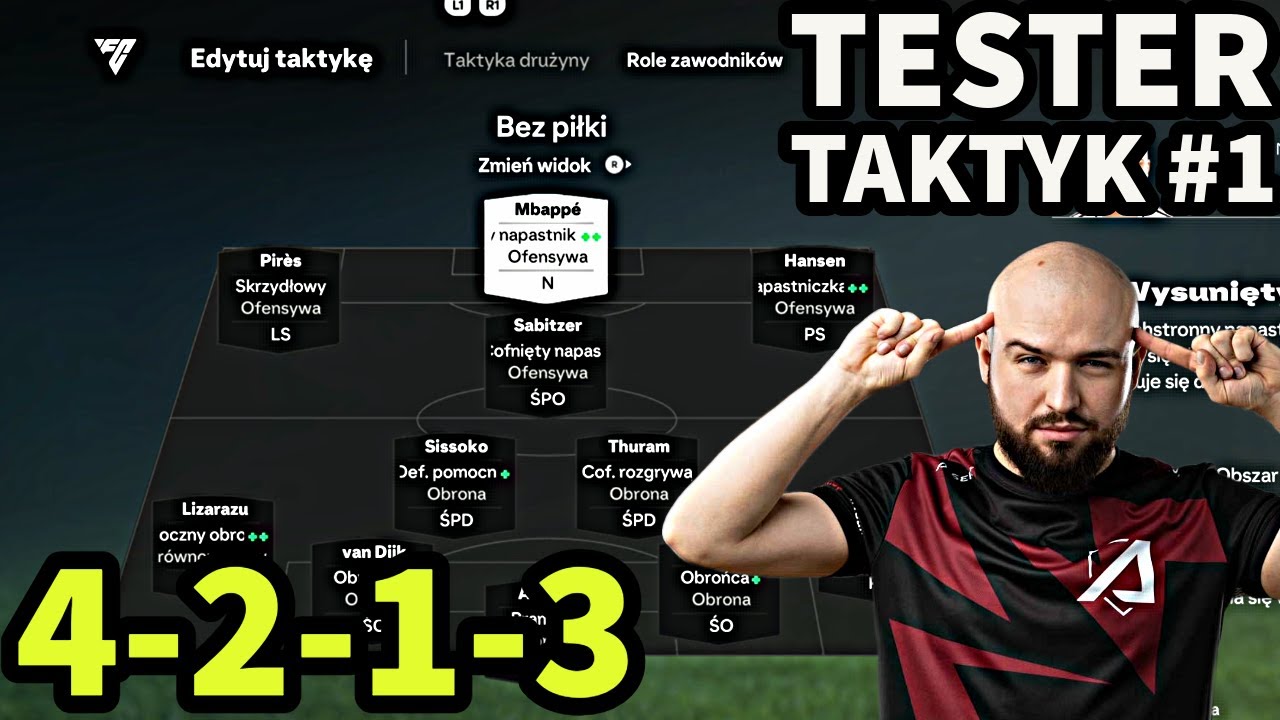4-2-1-3 - NAJLEPSZA TAKTYKA po PATCHU do GRY SKRZYDŁAMI w FC25?! TESTER TAKTYK #1