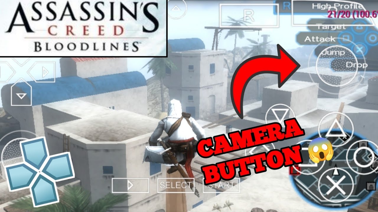 How to add settings camera button in Assassins creed bloodlines 😱 | PPSSPP Games