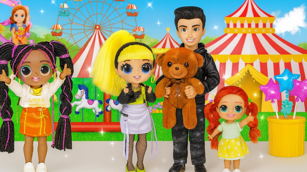 OMG LOL Doll at The Fair Carnival & School Routine!