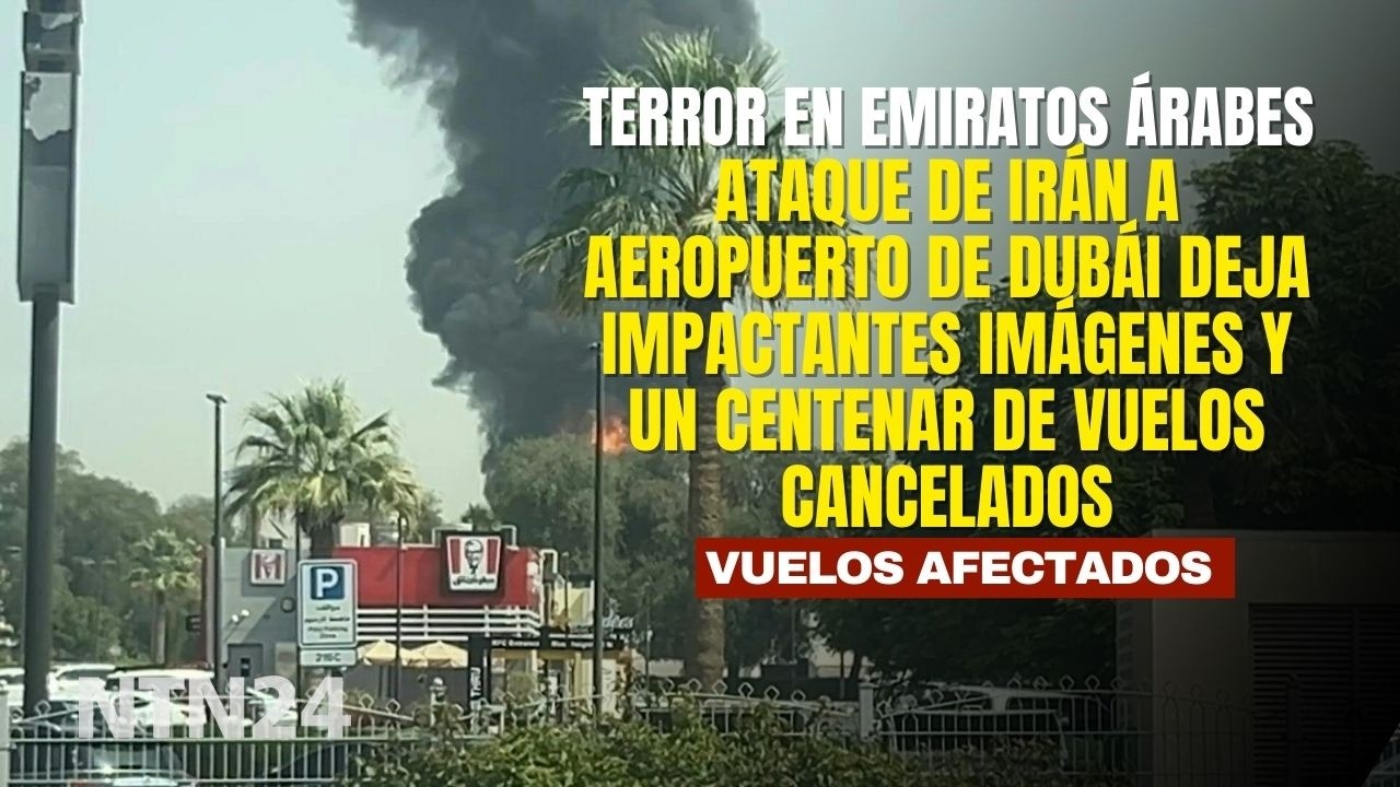 Ataque de Irán a Aeropuerto de Dubái deja impactantes imágenes y un centenar de vuelos cancelados