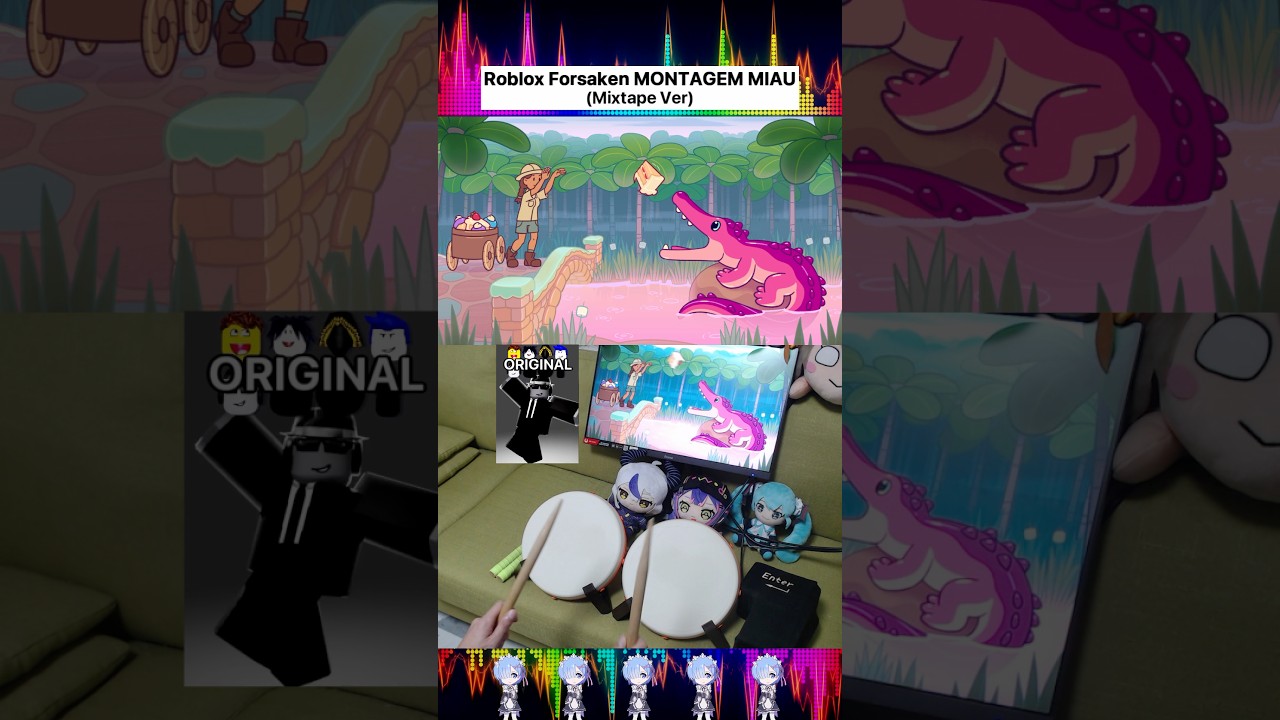 Roblox Forsaken MONTAGEM MIAU (Mixtype) - Bits & Bops with Drums 🥁