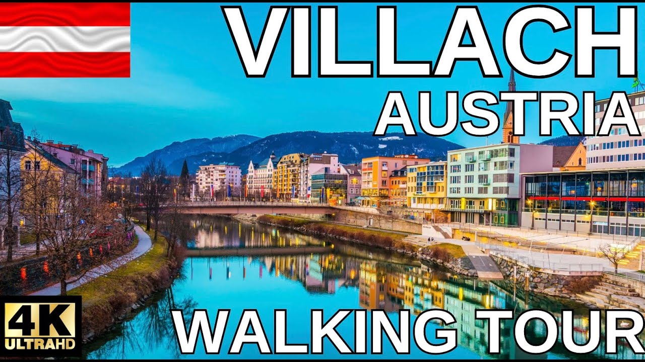 Villach 🇦🇹 Austria 4K-UHD - Walking Tour in a city near Italy and Slovenia - With Captions!