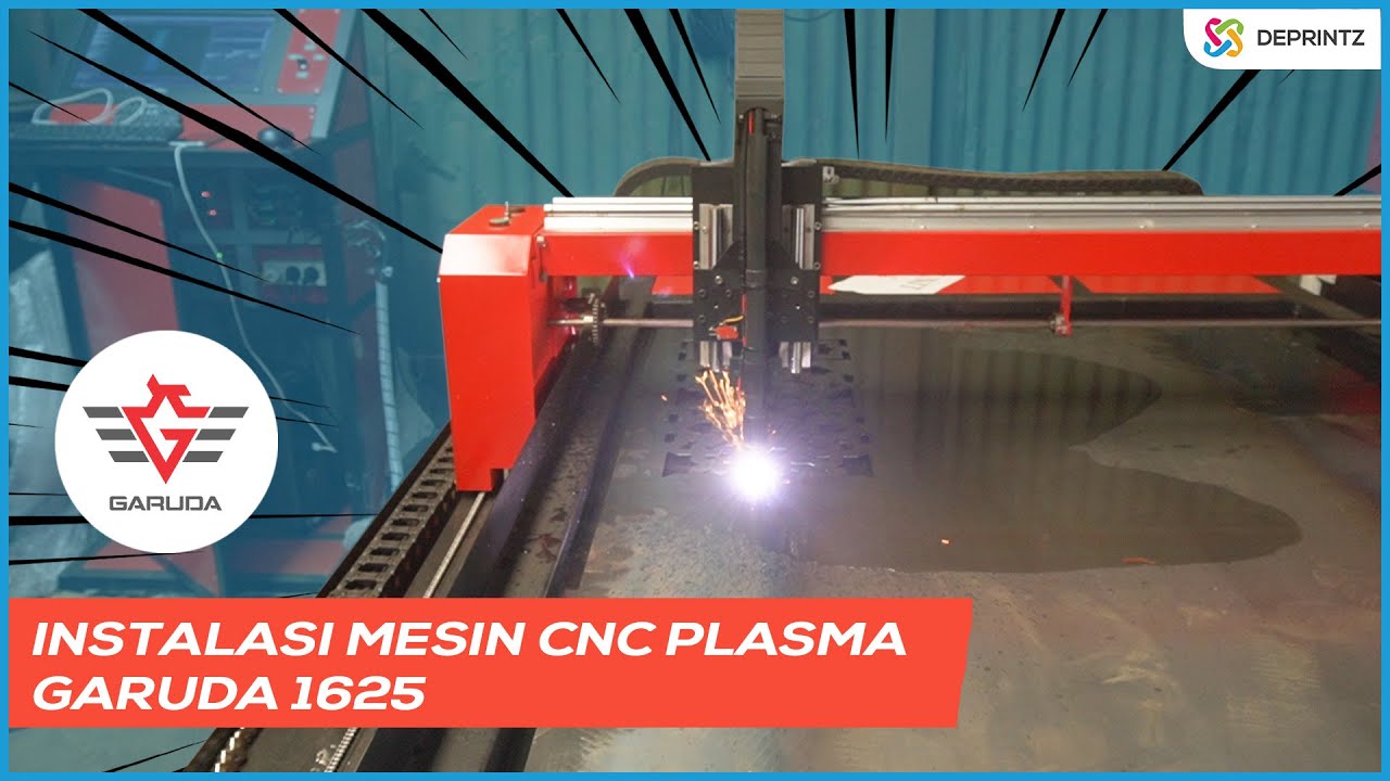Instalasi Mesin CNC Plasma Cutting Metal Merk Garuda - Mesin Potong Plat Besi Hingga 10 mm