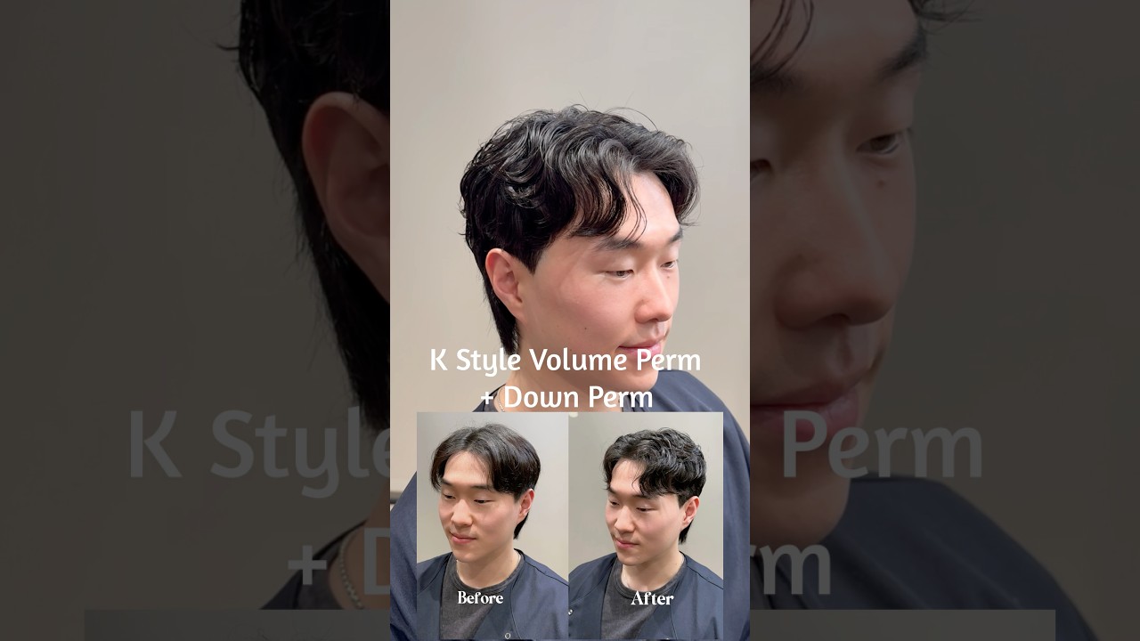 K Style Volume Perm + Down Perm for Medium Hair 🙇‍♂️✨