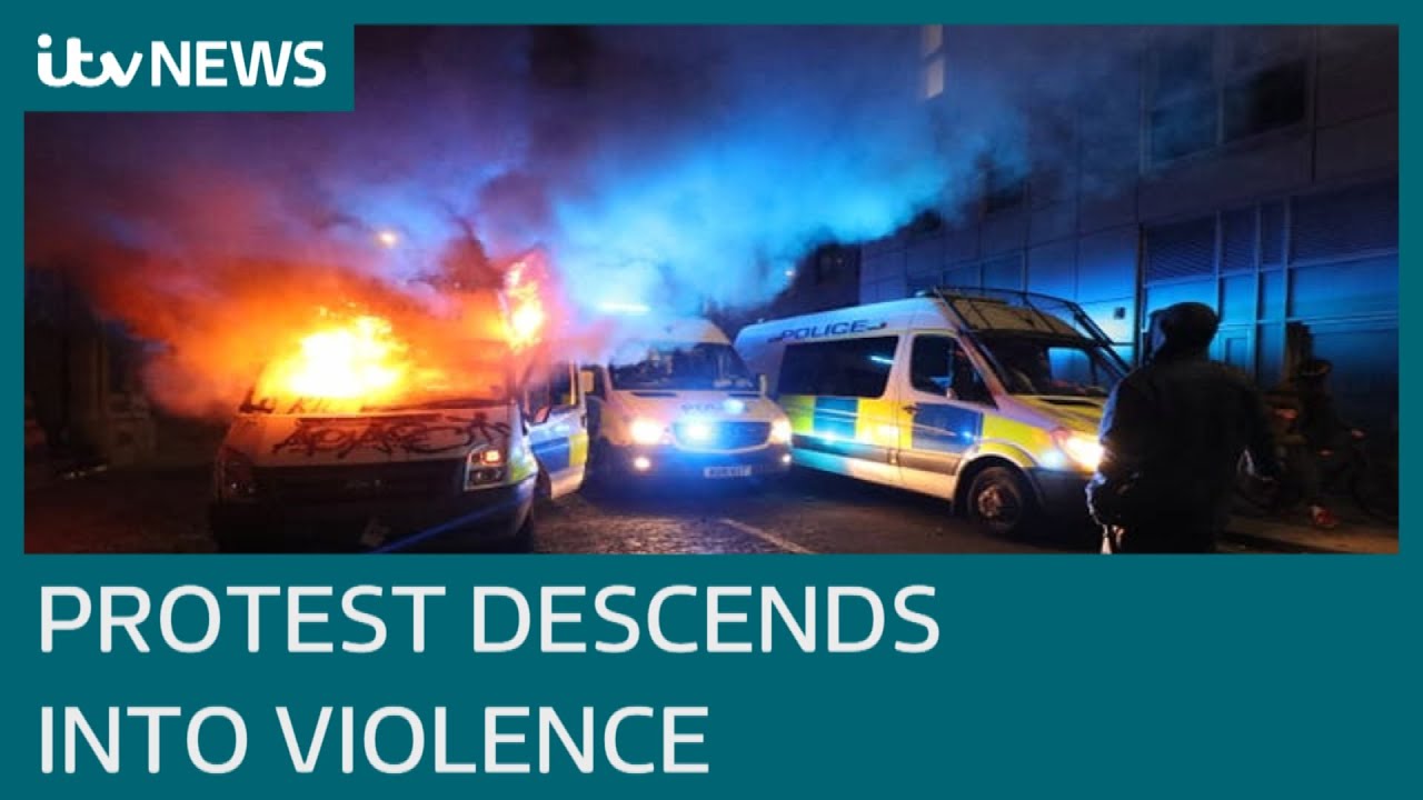 Bristol: Police suffer broken bones as &lsquo;Kill the Bill&rsquo; protest turns violent | ITV News