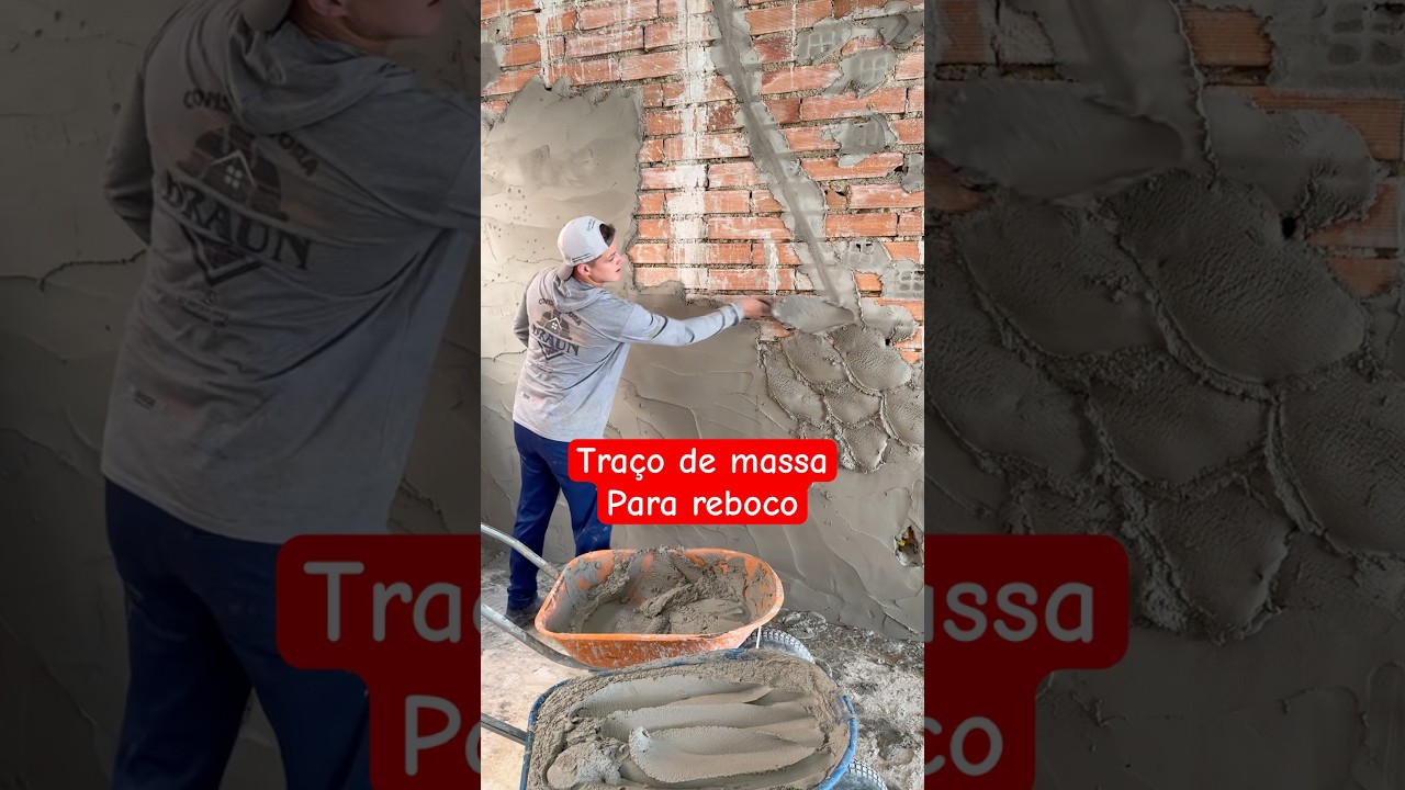 Como fazer um tra&ccedil;o para massa de reboco #dicas #obra #constru&ccedil;&atilde;o #pedreiro #obras