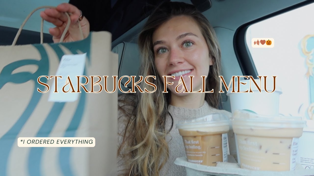 Trying EVERYTHING on the Starbucks fall menu!🤎🍁