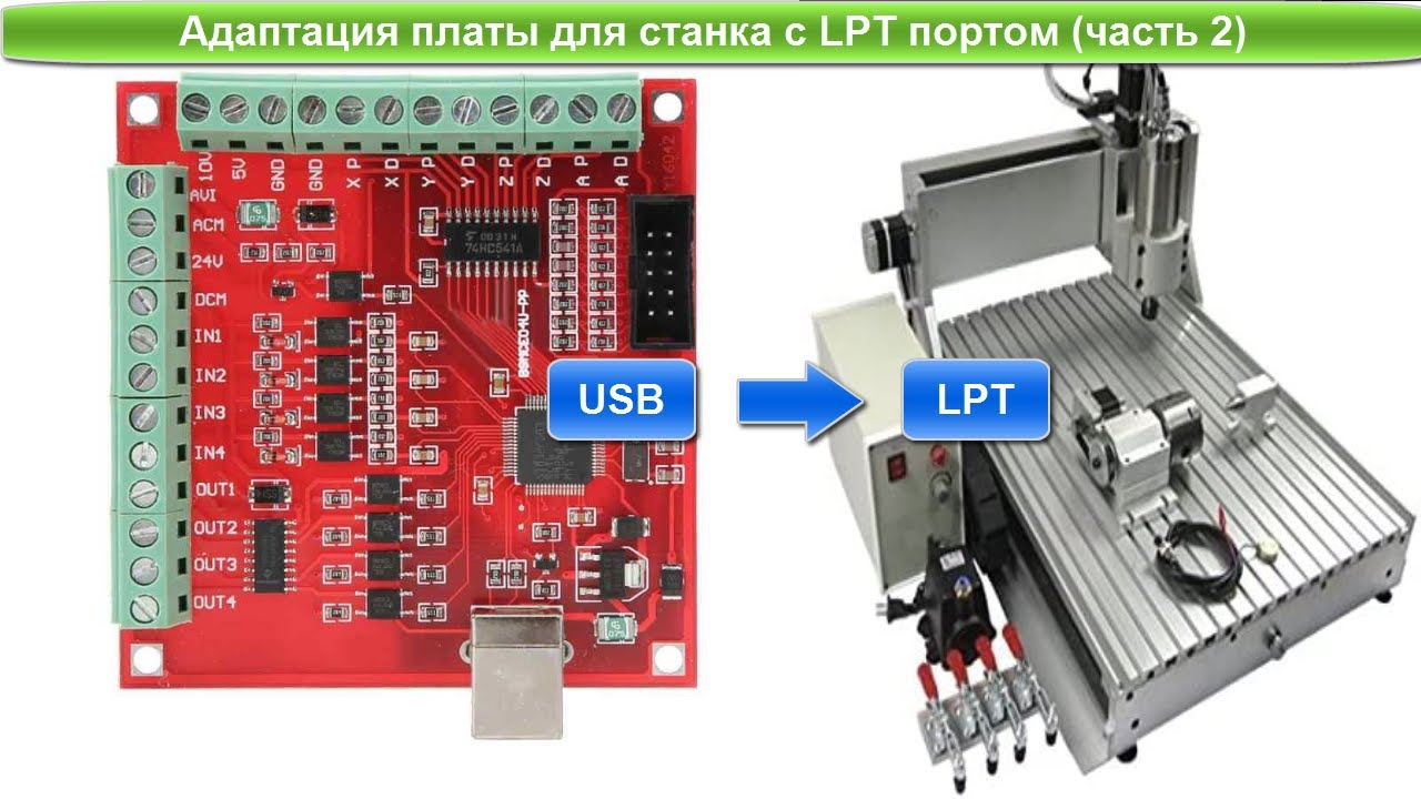 Mach3 USB Controller (BSMCE04U) (red) CNC 3040 Управляемый через параллельный порт (LPT) Часть 2
