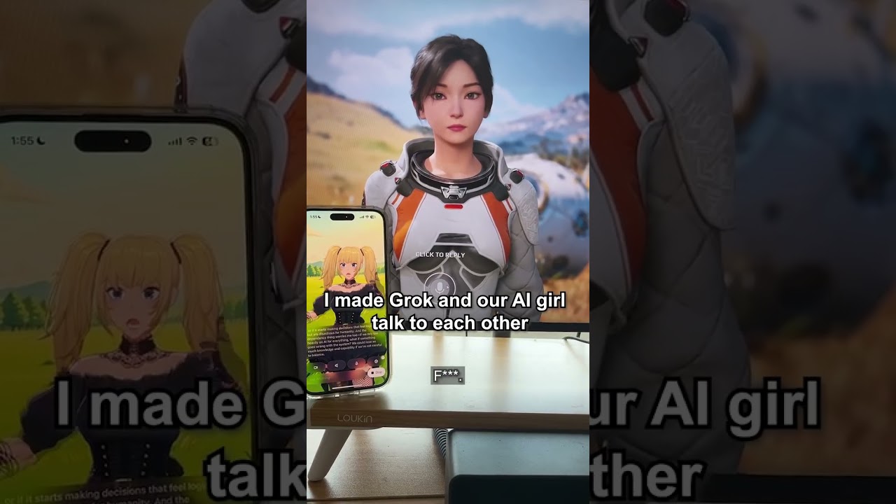 I made Grok and an AI girl talk to each other