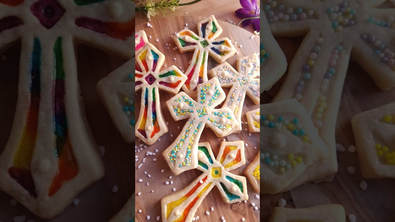 Stained Glass Cross Cookies