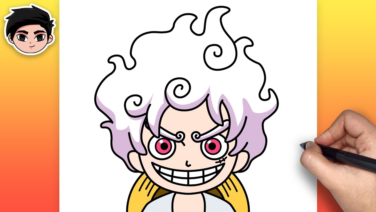 Как нарисовать Луффи в режиме Gear 5 в стиле чиби (One Piece)